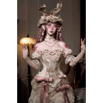 Cupid's Poetry Box Heart-Shaped Boned Rococo Corset Top by Blood Supply (BSY161HTP)